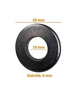 ALÜMİNYUM PUL 3/8 İç Çap: 10,20 Dış Çap:4,20 Kalınlık:1,20mm - New Holland - Massey Ferguson - Erkunt - Tümosan - Steyr-Başak - HRL4560 - 1 Adet