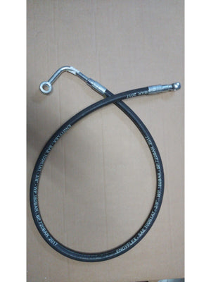 HİDROLİK DİREKSİYON HORTUMU BASINÇ BİR UCU HALKA REKOR BİR UCU EĞRİ HALKA REKOR-7250021 - Massey Ferguson 135 - 240 - 255 - 121cm - 1 Adet