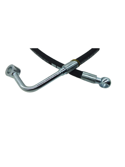 HİDROLİK DİREKSİYON HORTUMU BASINÇ BİR UCU HALKA REKOR BİR UCU EĞRİ HALKA REKOR-7250021 - Massey Ferguson 135 - 240 - 255 - 121cm - 1 Adet