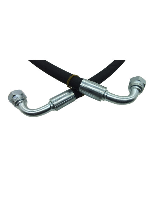 HİDROLİK DİREKSİYON HORTUMU BASINÇ İKİ UCU Eğri - Fiat / New Holland 480 - 54C EM - U.445 - 122cm - 1 Adet