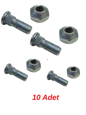 ÖN TEKER BİJONU SOMUNLU 1/2x38 - Massey Ferguson 165 - 285 - 831420 - 10 Adet
