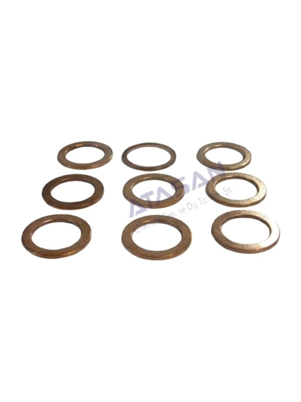 METRİK BAKIR PUL Metrik 18 İç Çap :18,10 Dış Çap:23,60 Kalınlık:1,20mm - New Holland - Massey Ferguson - Erkunt - Tümosan - Steyr-Başak - HRL5160 -   50  Adet