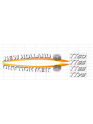 TAKIM YAZI NEW HOLLAND FOLYA TURUNCU - TT.50 - AV5560 -   1  Adet