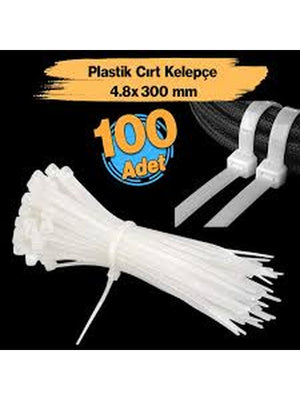 ÇIRT ÇIRT KELEPÇE SİYAH 4,8x300 mm (100 ADET FİYATIDIR) - New Holland - Massey Ferguson - Erkunt - Tümosan - Steyr-Başak - HRL3490 -   1  Adet