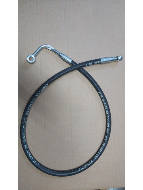 HİDROLİK DİREKSİYON HORTUMU BASINÇ BİR UCU HALKA REKOR BİR UCU EĞRİ HALKA REKOR-7250021 - Massey Ferguson 135 - 240 - 255 - 121cm -   1  Adet