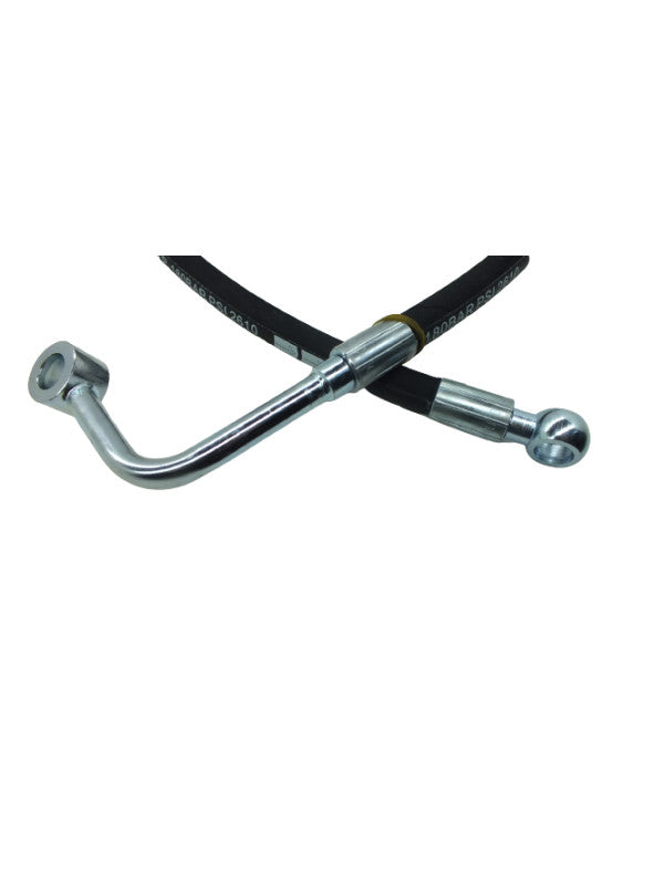 HİDROLİK DİREKSİYON HORTUMU BASINÇ BİR UCU HALKA REKOR BİR UCU EĞRİ HALKA REKOR-7250021 - Massey Ferguson 135 - 240 - 255 - 121cm -   1  Adet